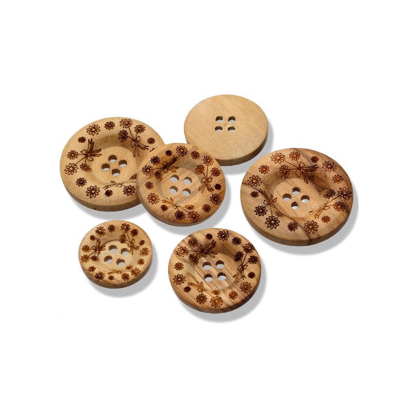 Wood Button 23005