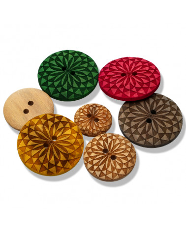 Wood Button 25027