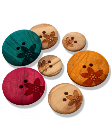 Real Wood Button 26008